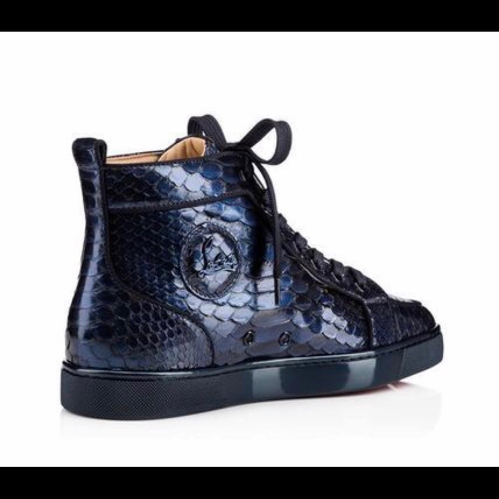 Christian Louboutin Street Style Leath Python shoe - Picture 1 of 8